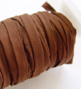 Breites Habotai Seidenband schokolade