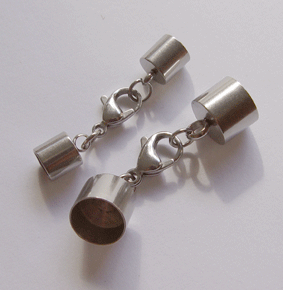 Edelstahl Kappenverschluss für Bänder 2mm