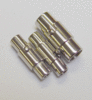 Magnet/Bajonett-Verschluss für Lederbänder Edelstahl silberfarben 3-5mm