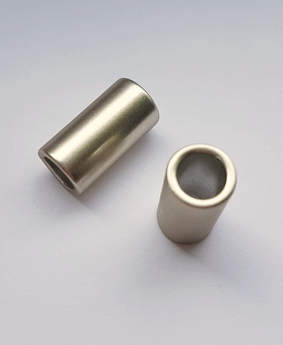 Großloch Zylinder Kunststoff 20mm shiny silber