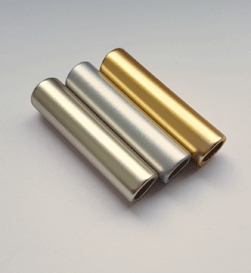 Großloch Zylinder Kunststoff 40mm shiny silber