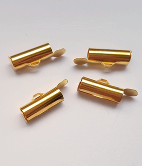 4 Perltuben Slide Tube 14mm goldfarben 1413-14-G