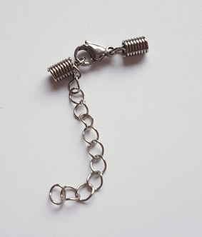 Edelstahl Kappelspiralverschluss für Bänder 3mm