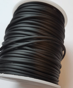 Meterware PVC Schlauch hohl rund 2mm schwarz