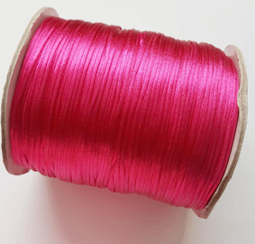 Großrolle 200 Meter Nylonband Seidenband 1mm dunkles pink
