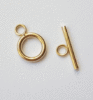 Kleiner schlichter Knebelverschluss Edelstahl 1968G goldfarben